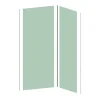 Vente-unique Lot de 2 panneaux muraux de douche vert clair en aluminium avec profilés - L90 x L120 x H210 cm - ITZIAR- Panneau Mural De Salle De Bains