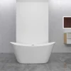 AICA Sanitaire Lot de 2 panneaux muraux de douche Blanc en aluminium avec 1 profilés, L40xL100xH210 cm ,protection murale,antimoisissure- Panneau Mural De Salle De Bains