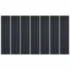 Decoon Panneau Tasseau Bois<Lot de 7 Panneaux muraux tasseaux bois 120 x 30 x 1,9 cm - Pack tête de lit - Lamelles bleu nuit / feutrine noir - 2,52m²
