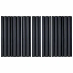 Decoon Panneau Tasseau Bois<Lot de 7 Panneaux muraux tasseaux bois 120 x 30 x 1,9 cm - Pack tête de lit - Lamelles bleu nuit / feutrine noir - 2,52m²