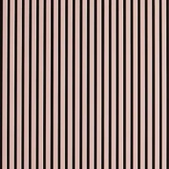 Decoon Panneau Tasseau Bois<Lot de 7 Panneaux muraux tasseaux bois 120 x 30 x 1,9 cm - Pack tête de lit - Lamelles rose pastel / feutrine noir - 2,52m²