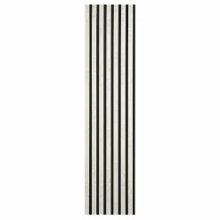 Decoon Panneau Tasseau Bois<Lot de 7 Panneaux muraux tasseaux bois 120 x 30 x 1,9 cm - Tête de lit - Lamelles décor marbre blanc / feutrine noir - 2,52m²