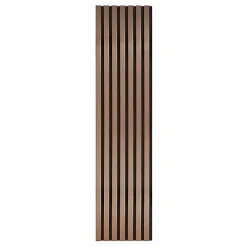 Decoon Panneau Tasseau Bois<Lot de 7 Panneaux muraux tasseaux bois 120 x 30 x 1,9 cm - Pack tête de lit - Lamelles rose gold / feutrine noir - 2,52m²