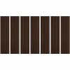 Decoon Lot de 7 Panneaux muraux tasseaux bois 120x30x1,9 cm - Pack tête de lit - Lamelles décor chêne foncé / feutrine noir - 2,52m²- Panneau Tasseau Bois