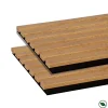 Forestea Lot de 2 panneaux tas Decowall Acoustic coul chêne bronze sur feutrine noire 2600x300x17mm- Panneau Tasseau Bois