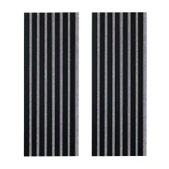 Forestea Lot de 2 panneaux tas Decowall Acoustic coul noir sur feutrine grise 2600x300x17mm- Panneau Tasseau Bois