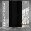 Mon Marché Déco Lot de 2 Panneaux Tasseaux Bois - Noir Feutre Blanc - 2,88 m², 2500 x 600 mm,- Panneau Tasseau Bois