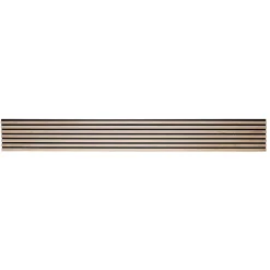 Decoon Lot de 2 Panneaux tasseaux bois 250 x 30 x 1,9 cm - décor chêne clair fond noir - 1,5m²- Panneau Tasseau Bois