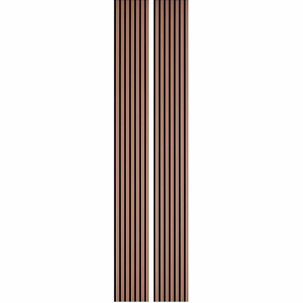 Decoon Lot de 2 Panneaux tasseaux bois 250 x 30 x 1,9 cm - terracotta/feutrine noir - 1,5m²- Panneau Tasseau Bois