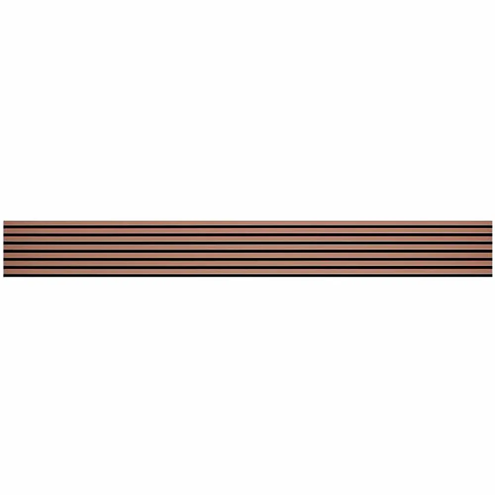 Decoon Lot de 2 Panneaux tasseaux bois 250 x 30 x 1,9 cm - terracotta/feutrine noir - 1,5m²- Panneau Tasseau Bois