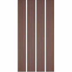 Decoon Panneau Tasseau Bois<Lot de 4 Panneaux tasseaux bois 250 x 30 x 1,9 cm - terracotta/feutrine noir - 3m²