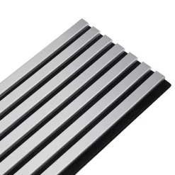 Decoon Panneau Tasseau Bois<Lot de 4 Panneaux tasseaux bois 250 x 30 x 1,9 cm - alu/feutrine noir - 3m²
