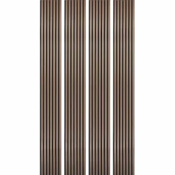 Decoon Lot de 4 Panneaux tasseaux bois 250 x 30 x 1,9 cm - rose gold/feutrine noir - 3m²- Panneau Tasseau Bois