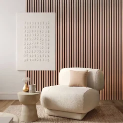Decoon Lot de 4 Panneaux tasseaux bois 250 x 30 x 1,9 cm - rose gold/feutrine noir - 3m²- Panneau Tasseau Bois