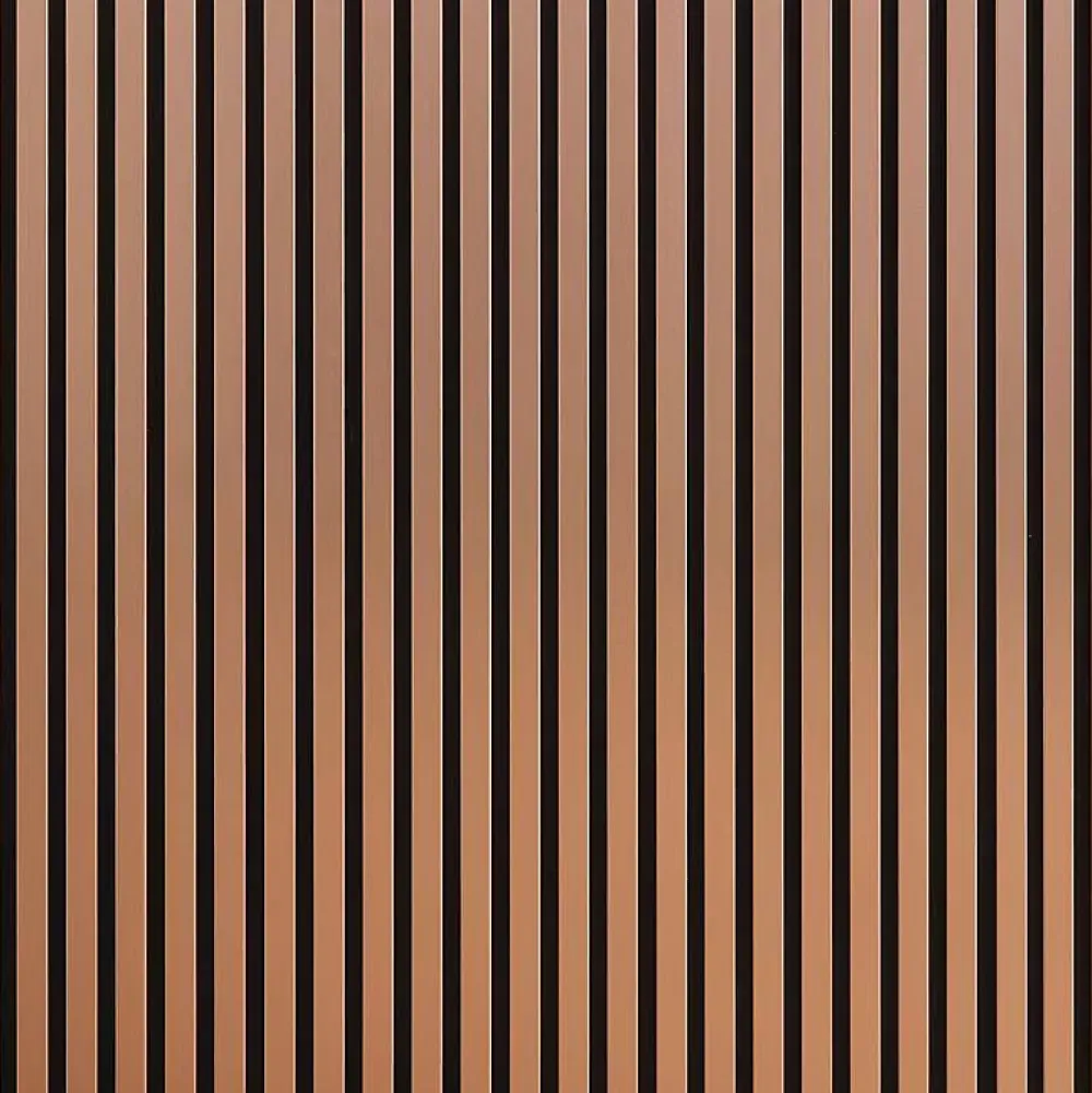 Decoon Lot de 4 Panneaux tasseaux bois 250 x 30 x 1,9 cm - rose gold/feutrine noir - 3m²- Panneau Tasseau Bois