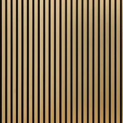Decoon Lot de 2 Panneaux tasseaux bois 250 x 30 x 1,9 cm - gold/feutrine noir - 1,5m²- Panneau Tasseau Bois