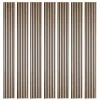 Decoon Lot de 7 panneaux tasseaux bois - 250x30x1 cm - Pack Mur TV bois 210cm - Lamelles chêne clair véritable fond noir - 5,25m²- Panneau Tasseau Bois