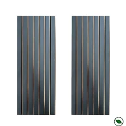 Forestea Lot de 2 Panneaux tasseaux MDF Noir mat sur fond bronze 2770x287x20 mm -- Panneau Tasseau Bois