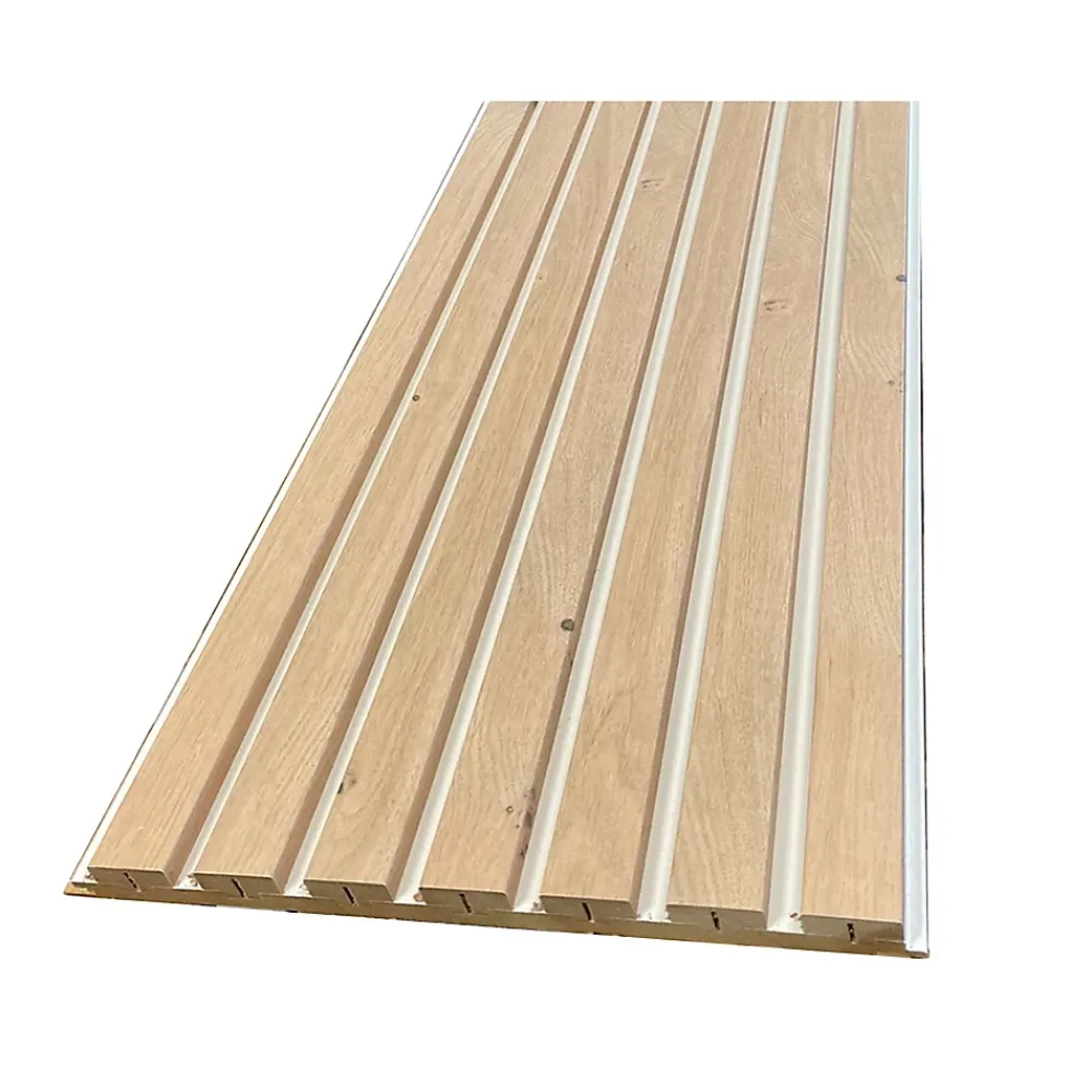 Forestea Panneau Tasseau Bois<Lot de 2 panneaux tasseaux MDF chêne clair sur fond blanc 2500 x 300 x 20 mm 1,435 M2
