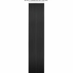 Decoon Panneau Tasseau Bois<Lot de 2 Panneaux tasseaux bois 250 x 30 x 1,9 cm - Lamelles placage noir fond noir - 1,5m²