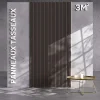 Mon Marché Déco Panneau Tasseau Bois<Lot de 2 Panneaux Tasseaux Bois - Noyer Feutre Blanc - 3 m², 2500 x 600 mm,
