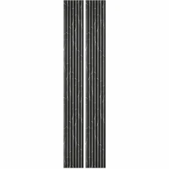 Decoon Panneau Tasseau Bois<Lot de 2 Panneaux tasseaux bois 250 x 30 x 1,9 cm - décor marbre noir/feutrine noir - 1,5m²