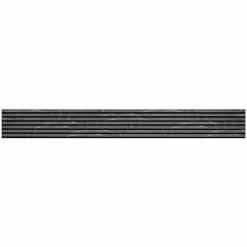 Decoon Lot de 4 Panneaux tasseaux bois 250 x 30 x 1,9 cm - décor marbre noir/feutrine noir - 3m²- Panneau Tasseau Bois