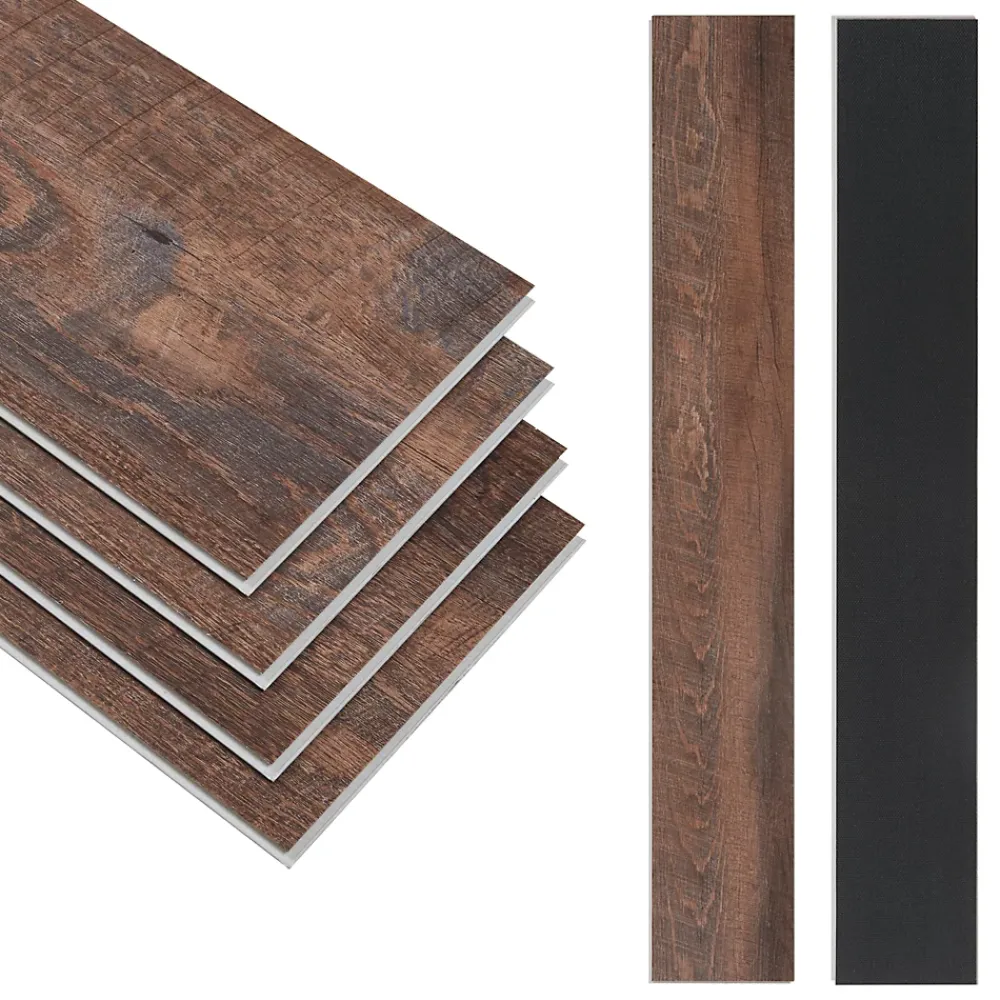 Neu.Holz Lot de 120 planches vinyle SPC Okapirg 26,352 m² 5 mm 122 x 18 cm effet chêne rustique- Dalle Et Lame Pvc