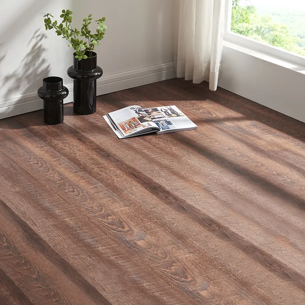 Neu.Holz Lot de 120 planches vinyle SPC Okapirg 26,352 m² 5 mm 122 x 18 cm effet chêne rustique- Dalle Et Lame Pvc