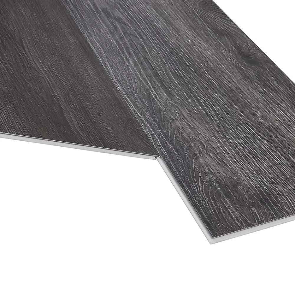 Neu.Holz Lot de 40 planches vinyle SPC Okapirg 8,784 m² 5 mm 122 x 18 cm effet chêne foncé- Dalle Et Lame Pvc
