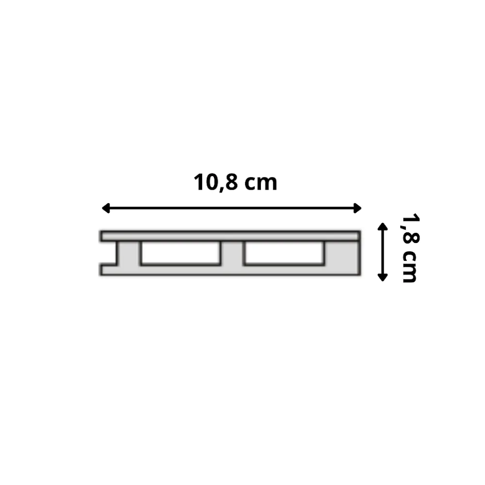 Wood&Sens Plinthe Bois|Plinthe Bois<Lot de 5 Plinthes MDF Passes-câbles à couvercle, L.2,44 m x H.10,8 cm, Ep.18 mm