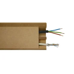 Wood&Sens Plinthe Bois|Plinthe Bois<Lot de 5 Plinthes MDF Passes-câbles à couvercle, L.2.44 m x H.11 cm, Ep.18 mm