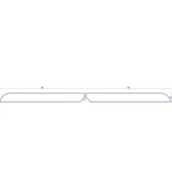 Forestea Moulure<Lot de 5 Plinthes MDF prépeinte blanc 2400 x 100 x 10 mm