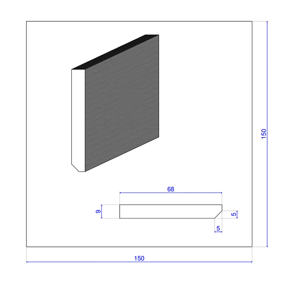 Wood&Sens Plinthe Bois|Plinthe Bois<Lot de 10 Plinthes Plaquées Chêne MDF Arrêtes vives, L.2,23 m x l.6,8 cm x Ep.9 mm