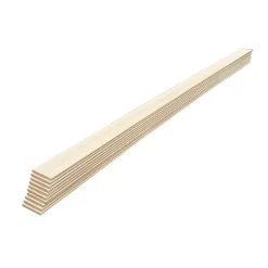 Wood&Sens Lot de 10 Plinthes Plaquées Chêne MDF Arrondi, L.2,23 m x l.6,8 cm x Ep.9 mm- Plinthe Bois|Plinthe Bois