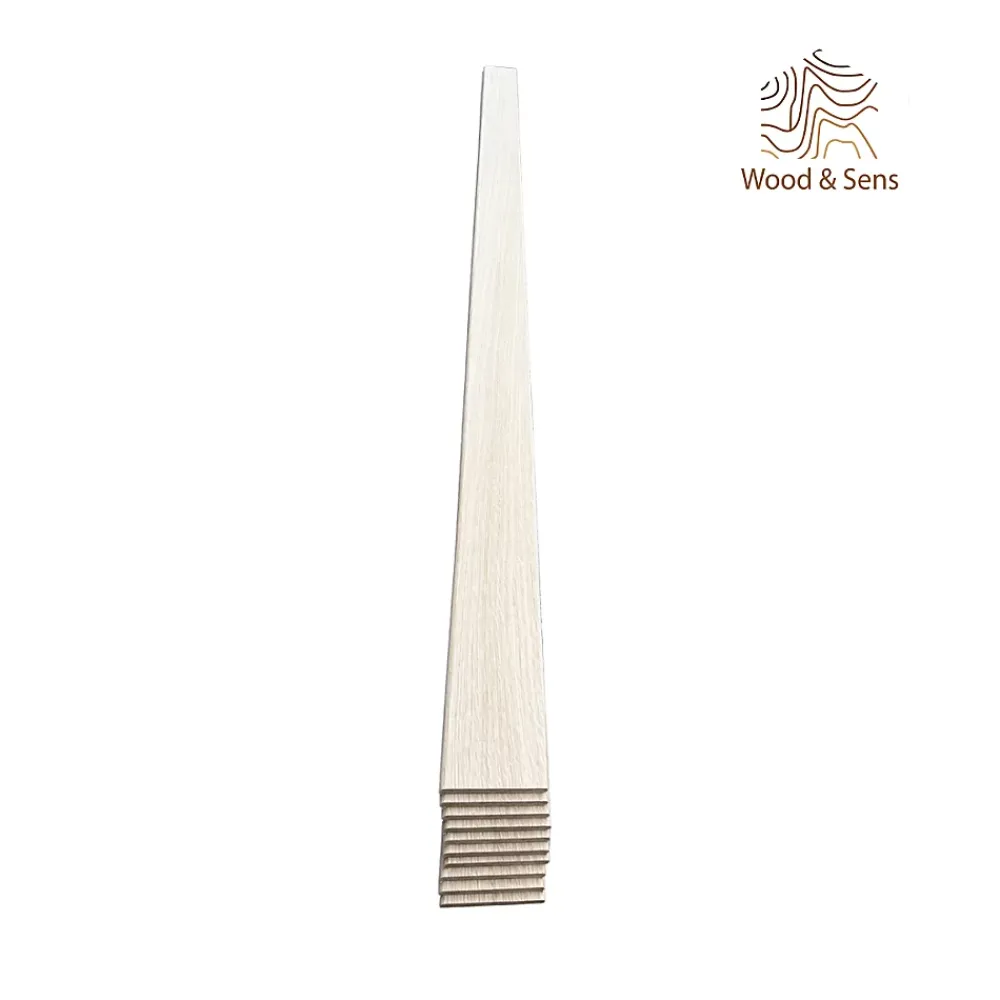 Wood&Sens Lot de 10 Plinthes Plaquées Chêne MDF Arrondi, L.2,23 m x l.6,8 cm x Ep.9 mm- Plinthe Bois|Plinthe Bois