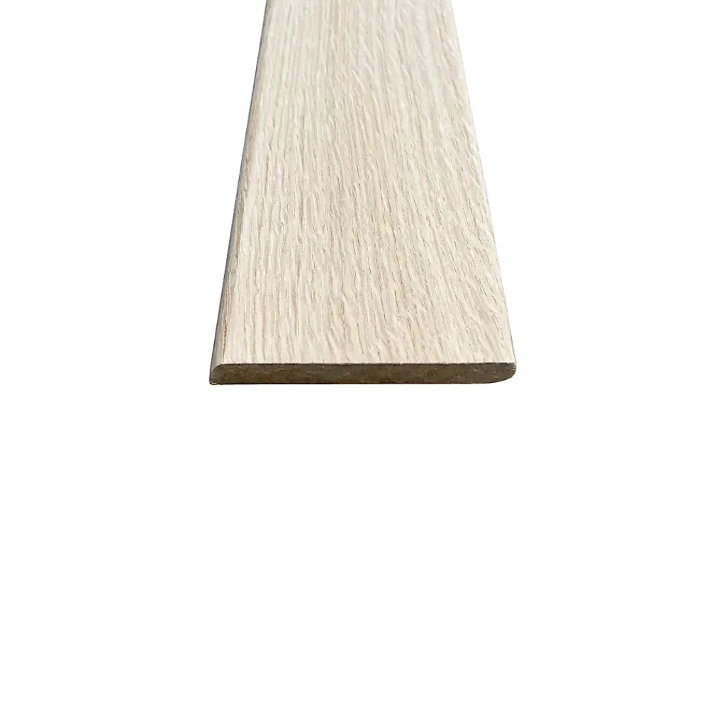 Wood&Sens Lot de 10 Plinthes Plaquées Chêne MDF Arrondi, L.2,23 m x l.6,8 cm x Ep.9 mm- Plinthe Bois|Plinthe Bois
