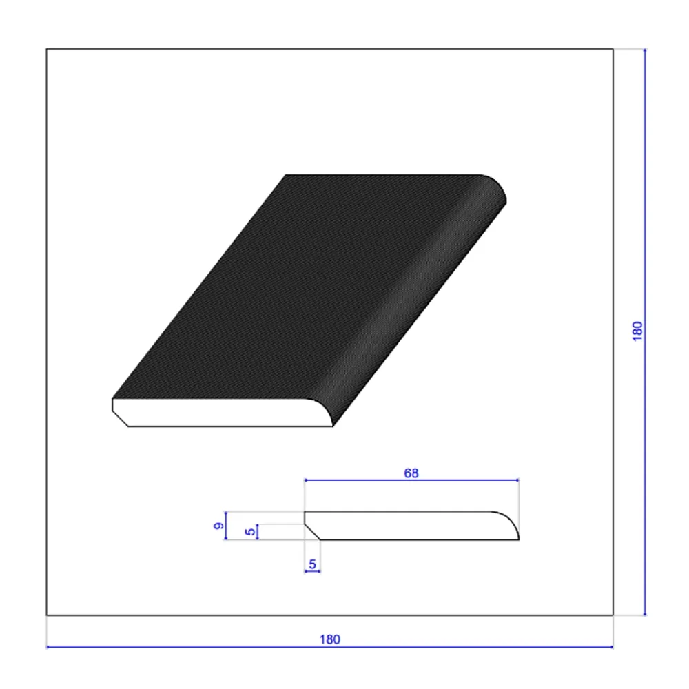 Wood&Sens Lot de 10 Plinthes Plaquées Chêne MDF Arrondi, L.2,23 m x l.6,8 cm x Ep.9 mm- Plinthe Bois|Plinthe Bois