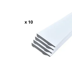 Wood&Sens Plinthe Pour Sol En Vinyle Et Pvc<Lot de 10 Plinthes Polymère avec Bord Arrondi 3mm, L.240 cm x P.8 cm, Ep.15 mm
