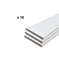 Wood&Sens Plinthe Pour Sol En Vinyle Et Pvc<Lot de 10 Plinthes Polymère, L.240 cm x P.10 cm, Ep.11 mm
