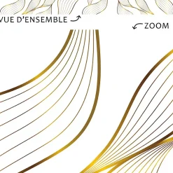 99Deco Lot de 10 Plinthes PVC Or - - H8 x L100 cm Profondeur 14 mm- Plinthe Pour Sol En Vinyle Et Pvc