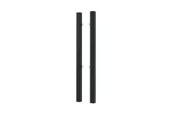 Casanoov Lot de 2 poteaux en fer DARIO 8x8cm H.170cm Noir Mat- Accesoire Pour Volet