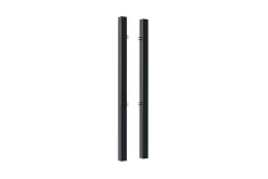 Casanoov Lot de 2 poteaux en fer DARIO 8x8cm H.170cm Noir Mat- Accesoire Pour Volet