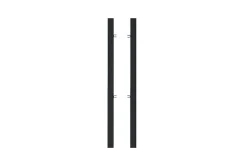 Casanoov Lot de 2 poteaux en fer DARIO 8x8cm H.170cm Noir Mat- Accesoire Pour Volet