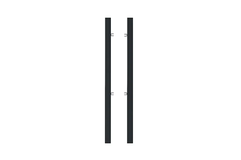 Casanoov Lot de 2 poteaux en fer DARIO 8x8cm H.170cm Noir Mat- Accesoire Pour Volet