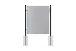 Casanoov Lot de 2 poteaux en fer DARIO 6x6cm H.170cm Noir Mat- Accesoire Pour Volet