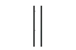 Casanoov Lot de 2 poteaux en fer DARIO 6x6cm H.170cm Noir Mat- Accesoire Pour Volet