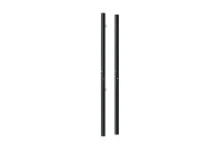 Casanoov Lot de 2 poteaux en fer DARIO 6x6cm H.230cm Noir Mat- Accesoire Pour Volet