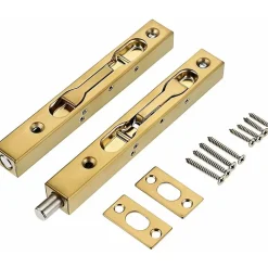 Deko Accesoire Pour Volet<Lot de 2 serrures de porte de 15 cm Serrure de sécurité dissimulée en acier inoxydable pour portes doubles en bois composite