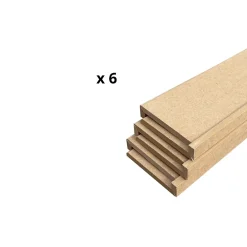 Wood&Sens Plinthe Bois|Plinthe Bois<Lot de 6 Surplinthes MDF, L.2.44 m x H.9.8 cm, Ep.22 mm